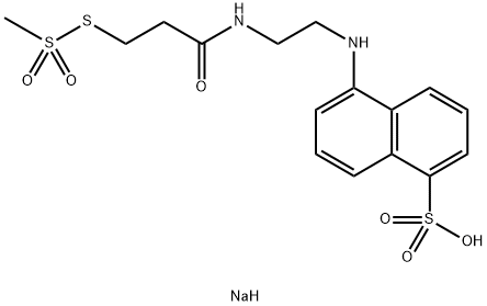 N-(METHANETHIOSULFONYLETHYLCARBOXAMIDOETHYL)-5-NAPHTHYLAMINE-1-SULFONIC ACID, SODIUM SALT Struktur