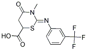 (2Z)-3-METHYL-4-OXO-2-{[3-(TRIFLUOROMETHYL)PHENYL]IMINO}-1,3-THIAZINANE-6-CARBOXYLIC ACID Struktur