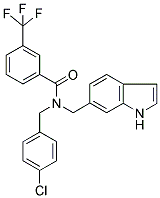 N-(4-CHLOROBENZYL)-N-[((1H)-INDOL-6-YL)METHYL]-3-(TRIFLUOROMETHYL)BENZAMIDE Struktur