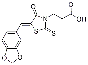 3-[(5Z)-5-(1,3-BENZODIOXOL-5-YLMETHYLENE)-4-OXO-2-THIOXO-1,3-THIAZOLIDIN-3-YL]PROPANOIC ACID Struktur