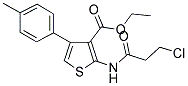 3-THIOPHENECARBOXYLIC ACID, 2-[(3-CHLORO-1-OXOPROPYL)AMINO]-4-(4-METHYLPHENYL)-, ETHYL ESTER Struktur