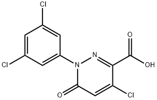 4-CHLORO-1-(3,5-DICHLOROPHENYL)-6-OXO-1,6-DIHYDRO-3-PYRIDAZINECARBOXYLIC ACID Struktur