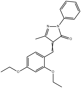 (4E)-4-(2,4-DIETHOXYBENZYLIDENE)-5-METHYL-2-PHENYL-2,4-DIHYDRO-3H-PYRAZOL-3-ONE Struktur