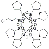 1-(3-CHLOROPROPYL)-3,5,7,9,11,13,15-HEPTACYCLOPENTYLPENTA-CYCLO[9.5.1.1.(3,9).1(5,15).1(7,13),]OCTASILOXANE Struktur