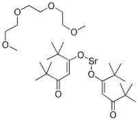 BIS(2,2,6,6-TETRAMETHYL-3,5-HEPTANEDIONATO)STRONTIUM TRIGLYME ADDUCT Struktur