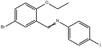 N-[(E)-(5-BROMO-2-ETHOXYPHENYL)METHYLIDENE]-4-IODOANILINE Struktur