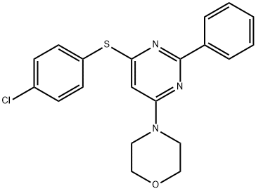 4-(6-[(4-CHLOROPHENYL)SULFANYL]-2-PHENYL-4-PYRIMIDINYL)MORPHOLINE Struktur