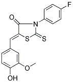 (5Z)-3-(4-FLUOROPHENYL)-5-(4-HYDROXY-3-METHOXYBENZYLIDENE)-2-THIOXO-1,3-THIAZOLIDIN-4-ONE Struktur