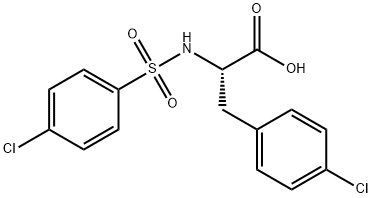 3-(4-CHLOROPHENYL)-2-([(4-CHLOROPHENYL)SULFONYL]AMINO)PROPANOIC ACID Struktur