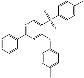 4-(4-METHYLPHENOXY)-2-PHENYL-5-PYRIMIDINYL 4-METHYLPHENYL SULFONE Struktur