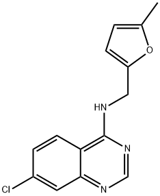 7-CHLORO-N-[(5-METHYL-2-FURYL)METHYL]-4-QUINAZOLINAMINE Struktur