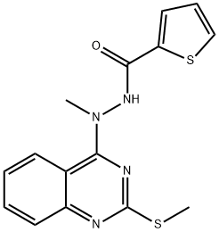 N'-METHYL-N'-[2-(METHYLSULFANYL)-4-QUINAZOLINYL]-2-THIOPHENECARBOHYDRAZIDE Struktur