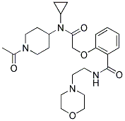 2-[2-((1-ACETYLPIPERIDIN-4-YL)CYCLOPROPYLAMINO)-2-OXOETHOXY]-N-(2-MORPHOLINOETHYL)BENZAMIDE Struktur