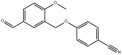 4-(5-FORMYL-2-METHOXY-BENZYLOXY)-BENZONITRILE Struktur