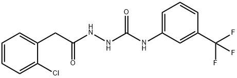 1-(2-CHLOROPHENYLACETYL)-4-(3-TRIFLUOROMETHYLPHENYL)SEMICARBAZIDE Struktur