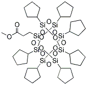 METHYL 3,5,7,9,11,13,15-HEPTACYCLOPENTYLPENTACYCLO[9.5.1.1(3,9).1(5,15).1(7,13)]OCTASILOXANE-1-PROPIONATE Struktur