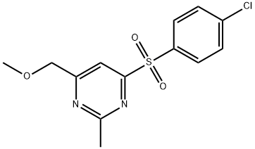 4-CHLOROPHENYL 6-(METHOXYMETHYL)-2-METHYL-4-PYRIMIDINYL SULFONE Struktur