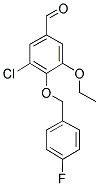 3-CHLORO-5-ETHOXY-4-[(4-FLUOROBENZYL)OXY]BENZALDEHYDE Struktur