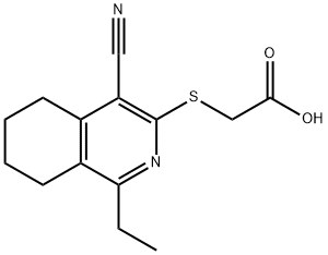 (4-CYANO-1-ETHYL-5,6,7,8-TETRAHYDRO-ISOQUINOLIN-3-YLSULFANYL)-ACETIC ACID Struktur