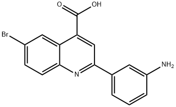 2-(3-AMINO-PHENYL)-6-BROMO-QUINOLINE-4-CARBOXYLIC ACID Struktur