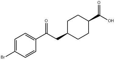 CIS-4-[2-(4-BROMOPHENYL)-2-OXOETHYL]CYCLOHEXANE-1-CARBOXYLIC ACID Struktur