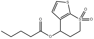 1,1-DIOXO-1,2,3,4-TETRAHYDRO-1LAMBDA6-THIENO[2,3-B]THIOPYRAN-4-YL PENTANOATE Struktur