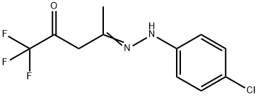 1,1,1-TRIFLUORO-2,4-PENTANEDIONE 4-[N-(4-CHLOROPHENYL)HYDRAZONE] Struktur