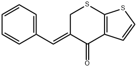 5-[(Z)-PHENYLMETHYLIDENE]-4H-THIENO[2,3-B]THIOPYRAN-4(6H)-ONE Struktur