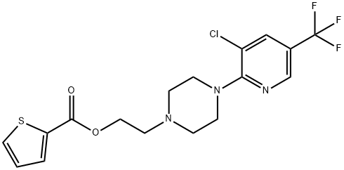 2-(4-[3-CHLORO-5-(TRIFLUOROMETHYL)-2-PYRIDINYL]PIPERAZINO)ETHYL 2-THIOPHENECARBOXYLATE Struktur