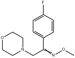 1-(4-FLUOROPHENYL)-2-MORPHOLINO-1-ETHANONE O-METHYLOXIME Struktur