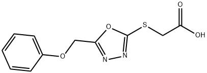 (5-PHENOXYMETHYL-[1,3,4]OXADIAZOL-2-YLSULFANYL)-ACETIC ACID Struktur