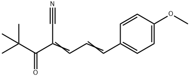 2-(2,2-DIMETHYLPROPANOYL)-5-(4-METHOXYPHENYL)PENTA-2,4-DIENENITRILE Struktur