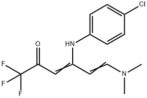 4-(4-CHLOROANILINO)-6-(DIMETHYLAMINO)-1,1,1-TRIFLUORO-3,5-HEXADIEN-2-ONE Struktur