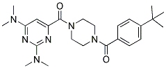 1-[(2,6-BIS(DIMETHYLAMINO)PYRIMIDIN-4-YL)CARBONYL]-4-(4-TERT-BUTYLBENZOYL)PIPERAZINE Struktur