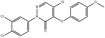 5-CHLORO-2-(3,4-DICHLOROPHENYL)-4-(4-METHOXYPHENOXY)-3(2H)-PYRIDAZINONE Struktur