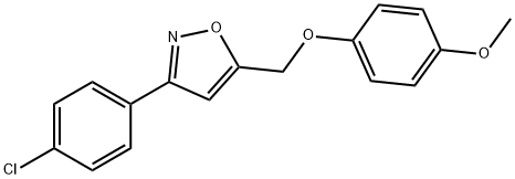 3-(4-CHLOROPHENYL)-5-[(4-METHOXYPHENOXY)METHYL]ISOXAZOLE Struktur