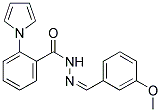 N'-[(Z)-(3-METHOXYPHENYL)METHYLIDENE]-2-(1H-PYRROL-1-YL)BENZENECARBOHYDRAZIDE Struktur