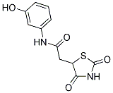 2-(2,4-DIOXO-1,3-THIAZOLIDIN-5-YL)-N-(3-HYDROXYPHENYL)ACETAMIDE Struktur