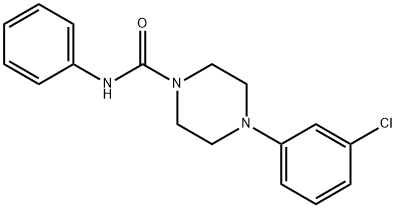 (4-(3-CHLOROPHENYL)PIPERAZINYL)-N-PHENYLFORMAMIDE Struktur