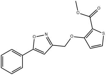 METHYL 3-[(5-PHENYL-3-ISOXAZOLYL)METHOXY]-2-THIOPHENECARBOXYLATE Struktur