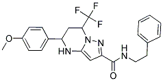 5-(4-METHOXYPHENYL)-N-PHENETHYL-7-(TRIFLUOROMETHYL)-4,5,6,7-TETRAHYDROPYRAZOLO[1,5-A]PYRIMIDINE-2-CARBOXAMIDE Struktur