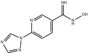 N'-HYDROXY-6-(1H-1,2,4-TRIAZOL-1-YL)-3-PYRIDINECARBOXIMIDAMIDE Struktur