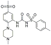 N-[(4-METHYLPHENYL)SULPHONYL]-N'-[[2-(4-METHYLPIPERAZINO)-5-(METHYLSULPHONYL)]PHENYL]UREA Struktur