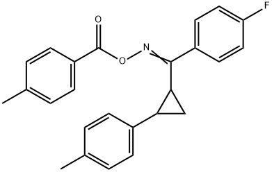 1-[2-((4-FLUOROPHENYL)([(4-METHYLBENZOYL)OXY]IMINO)METHYL)CYCLOPROPYL]-4-METHYLBENZENE Struktur