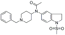 N-(1-BENZYLPIPERIDIN-4-YL)-N-(2,3-DIHYDRO-1-(METHYLSULPHONYL)-(1H)-INDOL-5-YL)ACETAMIDE Struktur