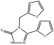 5-FURAN-2-YL-4-FURAN-2-YLMETHYL-4H-[1,2,4]TRIAZOLE-3-THIOL Struktur