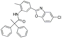 N-(5-(5-CHLOROBENZO[D]OXAZOL-2-YL)-2-METHYLPHENYL)-2,2-DIPHENYLPROPANAMIDE Struktur