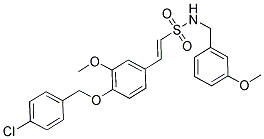 (E)-2-(4-[(4-CHLOROBENZYL)OXY]-3-METHOXYPHENYL)-N-(3-METHOXYBENZYL)-1-ETHENESULFONAMIDE Struktur