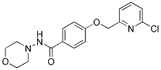 4-[(6-CHLOROPYRIDIN-2-YL)METHOXY]-N-MORPHOLINOBENZAMIDE Struktur