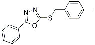 2-[(4-METHYLBENZYL)SULFANYL]-5-PHENYL-1,3,4-OXADIAZOLE Struktur